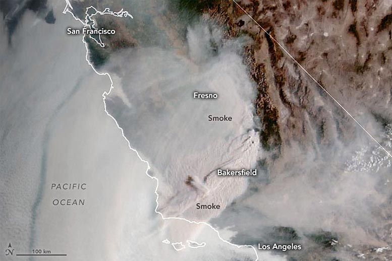 Southern California Under Smoke – Groves of Giant Sequoias Threatened by Intense Fires thumbnail