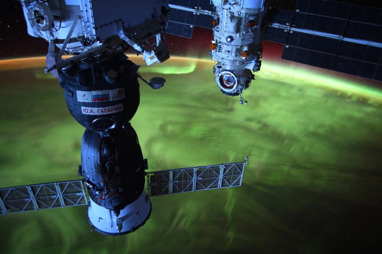 Soyuz MS 18 and Nauka Module ISS