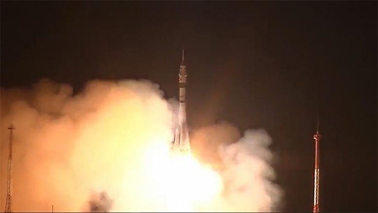 Soyuz MS-21 Rocket Lifts Off 