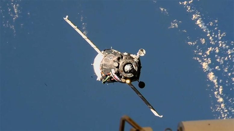 Soyuz MS-22 Crew Ship Approaches the Space Station