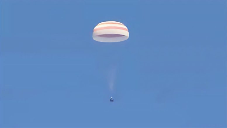 Soyuz MS-24 Crew Ship Descends to Earth