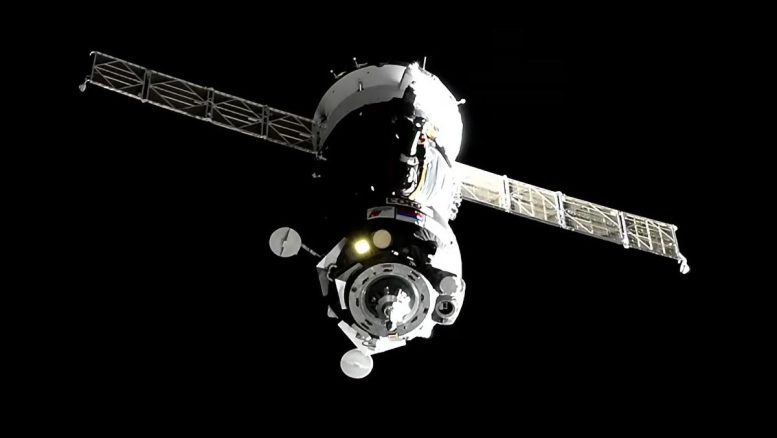 Soyuz MS-24 Spacecraft Approaches Space Station