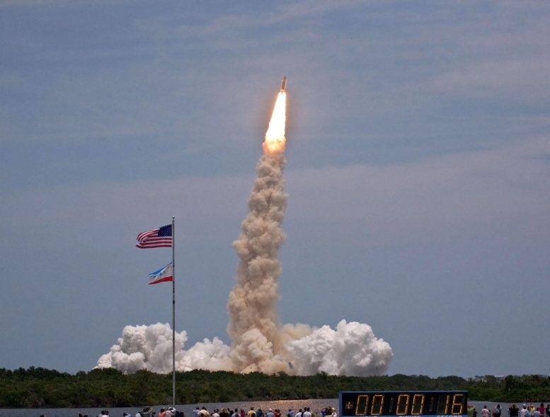 Space Shuttle Atlantis Lifts Off