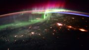 Space Station Image of Aurora and the Pacific Northwest