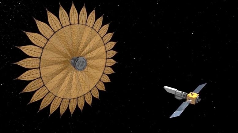 Space Telescope Aligned With a Starshade