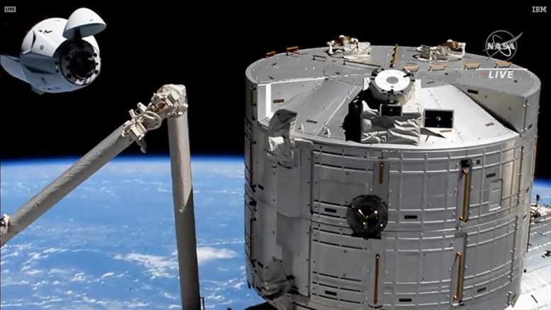 SpaceX Crew Dragon Approaches Kibo Laboratory Module