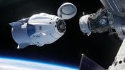 SpaceX Crew Dragon Spacecraft Approaches International Space Station