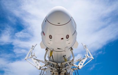 SpaceX Crew Dragon and Falcon 9 Rollout to Launch Pad 39A