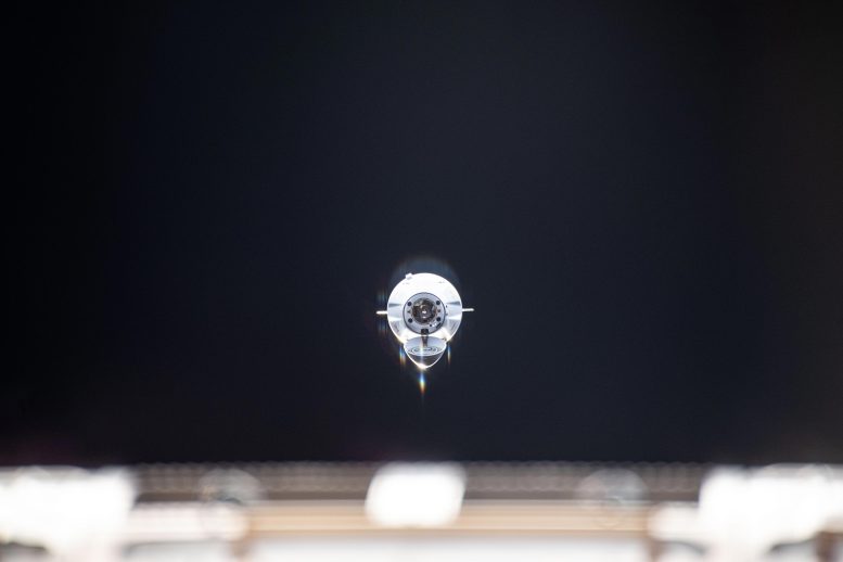 SpaceX Dragon Cargo Craft With Nosecone Open