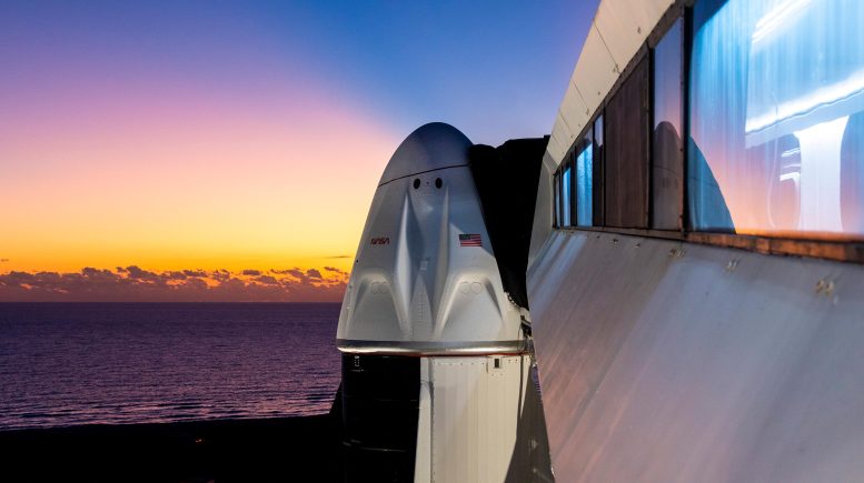 SpaceX Dragon Endurance Spacecraft Sunrise