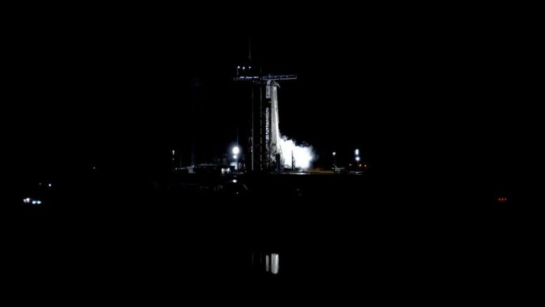 SpaceX Falcon 9 Rocket Before Crew-3 Launch