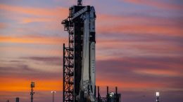 SpaceX Falcon 9 Rocket at Sunset