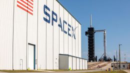 SpaceX Falcon 9 Rocket with Crew Dragon Spacecraft Launch Complex