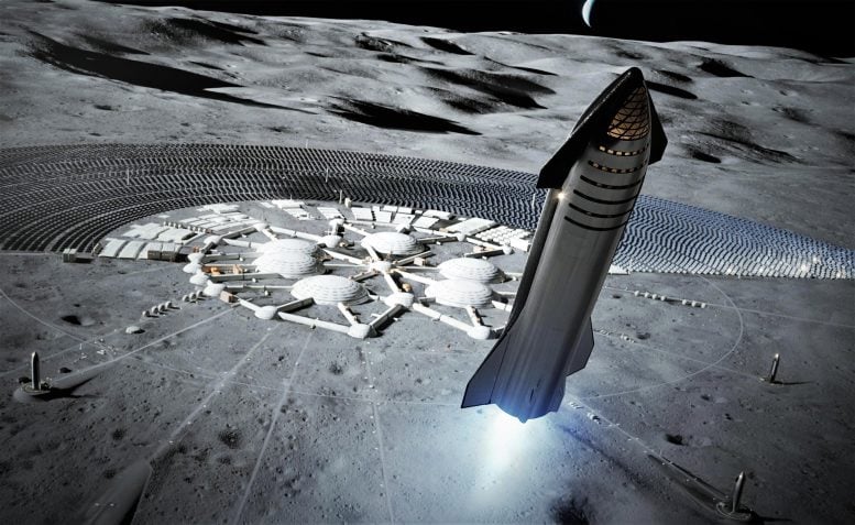 SpaceX Starship Lunar Colony