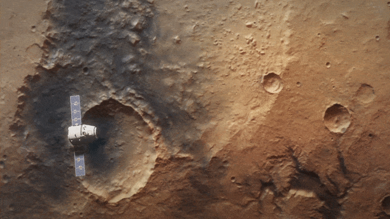 Spacecraft Above Mars Animation