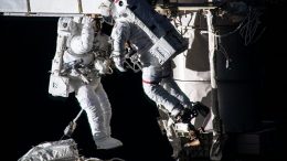 Spacewalking Astronauts Shane Kimbrough and Thomas Pesquet