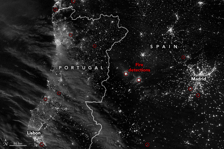 Spain Portugal Fires July 2022 Annotated