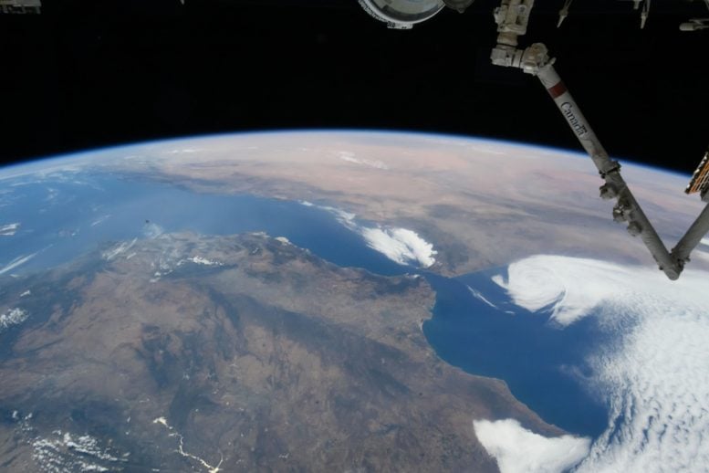 Spain and Morocco Separated by the Straight of Gibraltar From Space Station