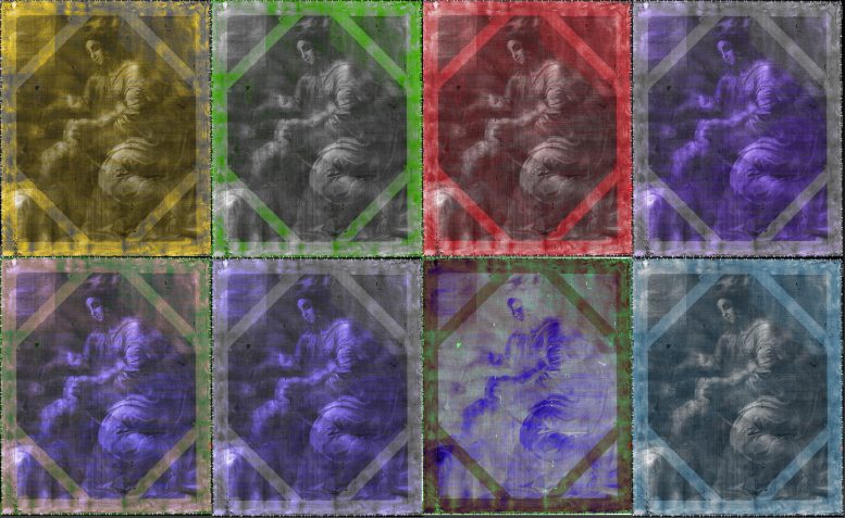 Spectral X-ray Images Madonna and Child Painting