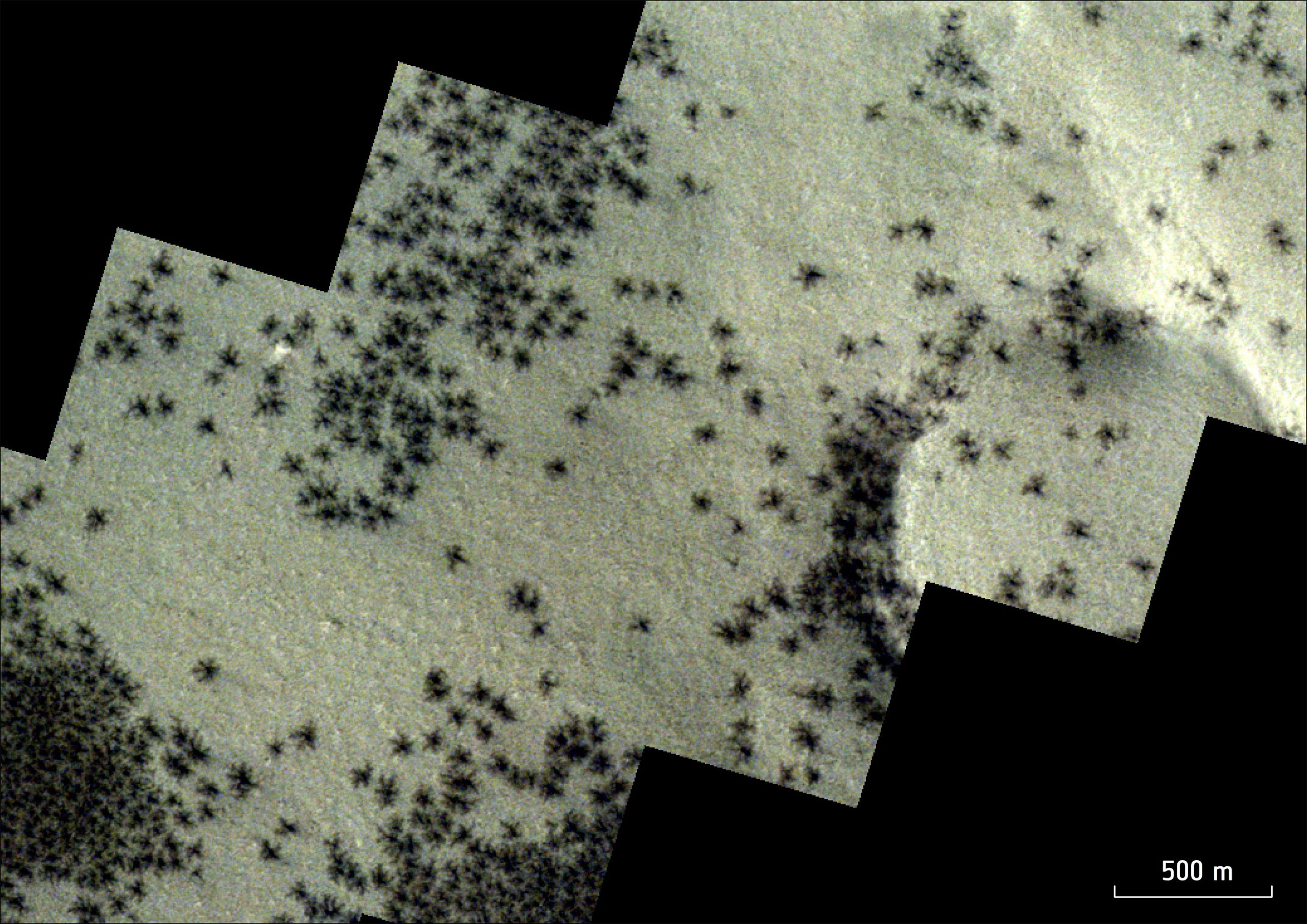 Mars Express gizemli Marslı örümcekleri keşfetti