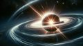 Spinning Neutron Star Art Concept
