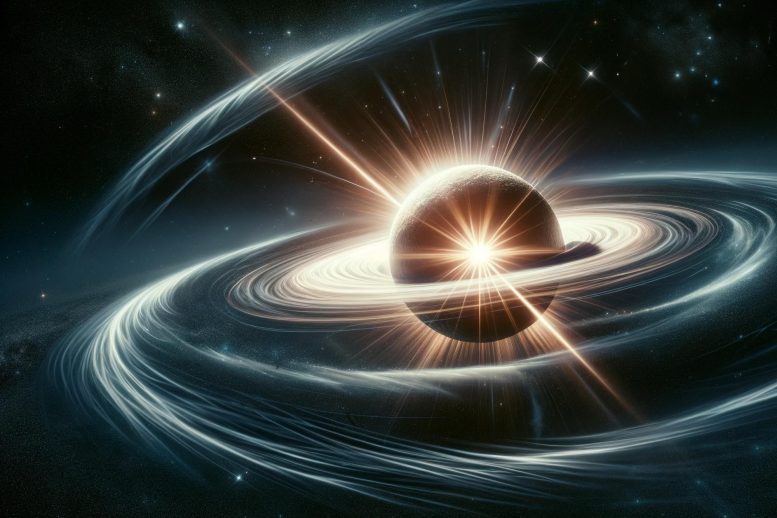 Spinning Neutron Star Art Concept