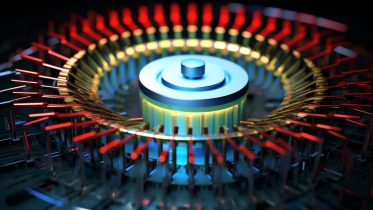 Spintronics Computing Art Concept