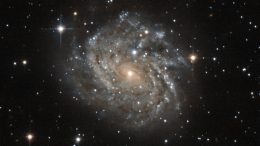 Spiral galaxy J04542829-6625280 is within the constellation of Dorado (The Swordfish). Credit: ESA/Hubble & NASA; Acknowledgement: Flickr user c.claude