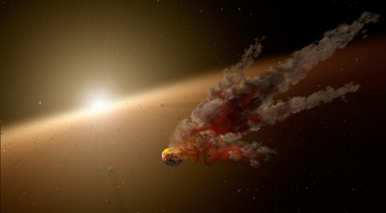 Spitzer Telescope Views Asteroid Smashup