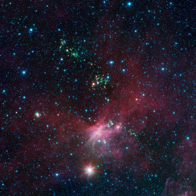 Spitzer Views Milky Ways Newborn Stars
