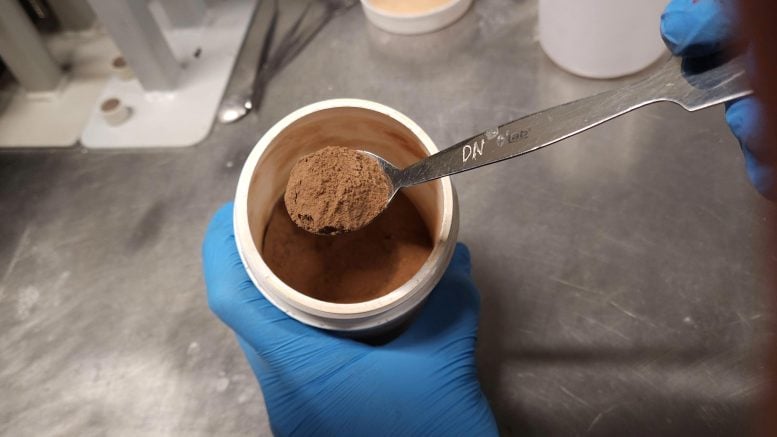 Spoonful of Regolith Simulant