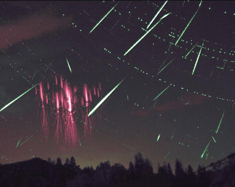 Sprites and Perseids Over the Czech Republic