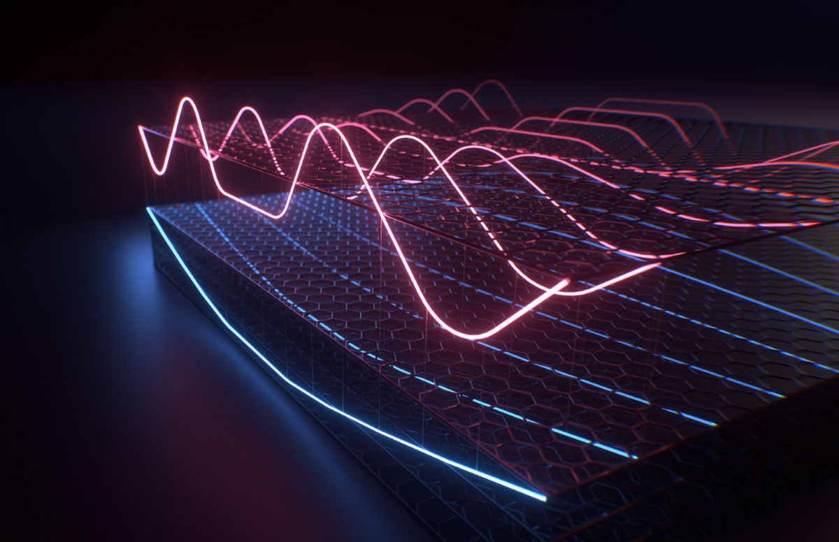 Standing Waves of Terahertz Light Are Confined in Conductive Layers of a Van der Waals Heterostructure