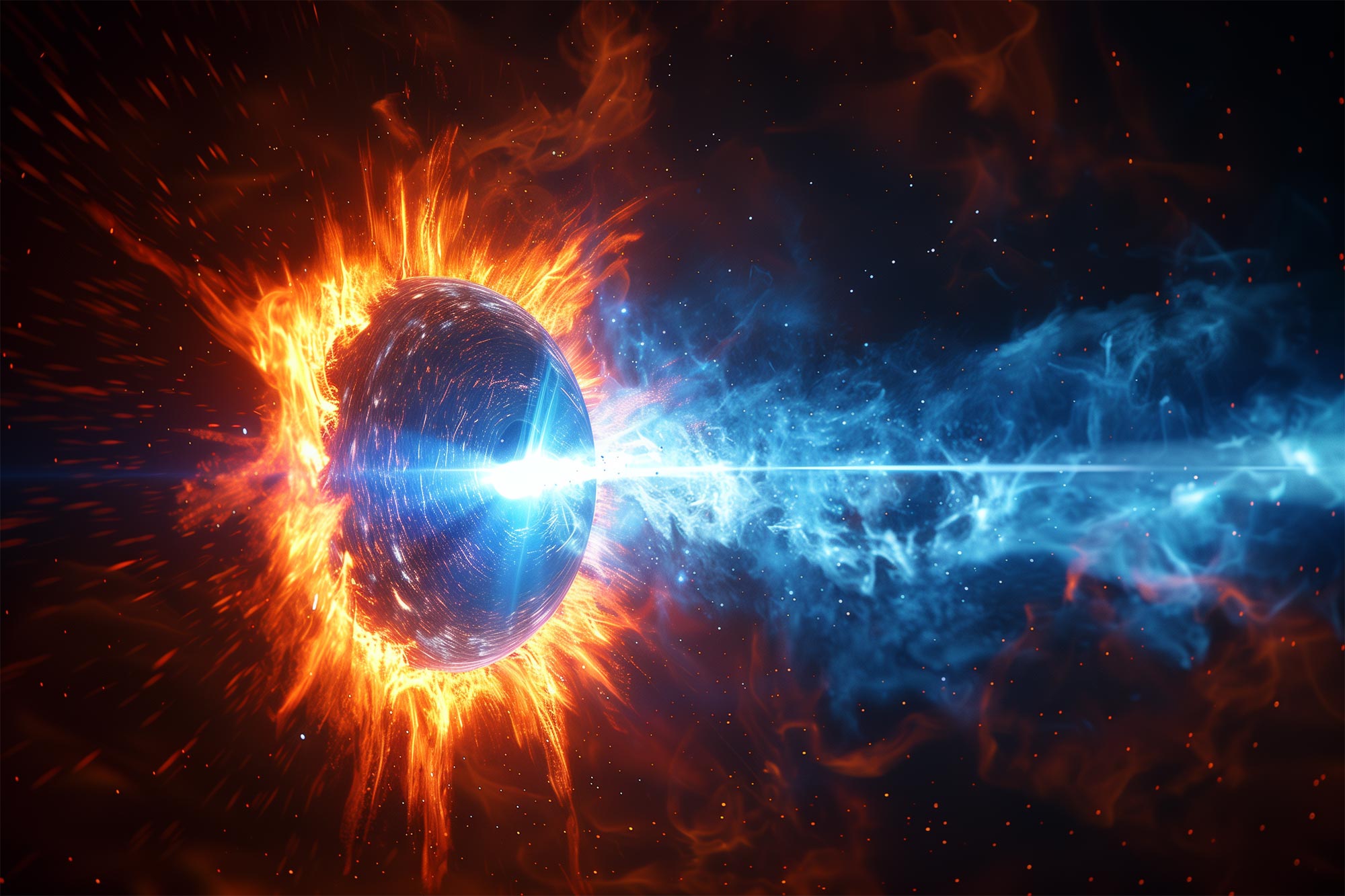 การสร้างสรรค์ในเปลวไฟ: วิธีที่การระเบิดของรังสีแกมมาสามารถสร้างธาตุหนักที่สุดในจักรวาล