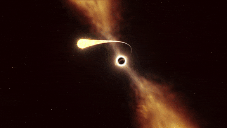 星のスパゲッティ化ブラックホール