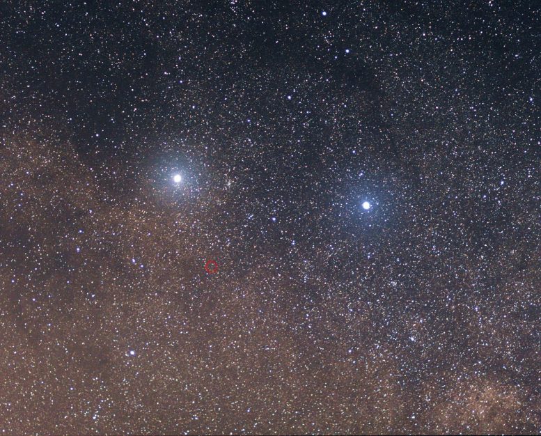 Starfield Near Proxima Centauri