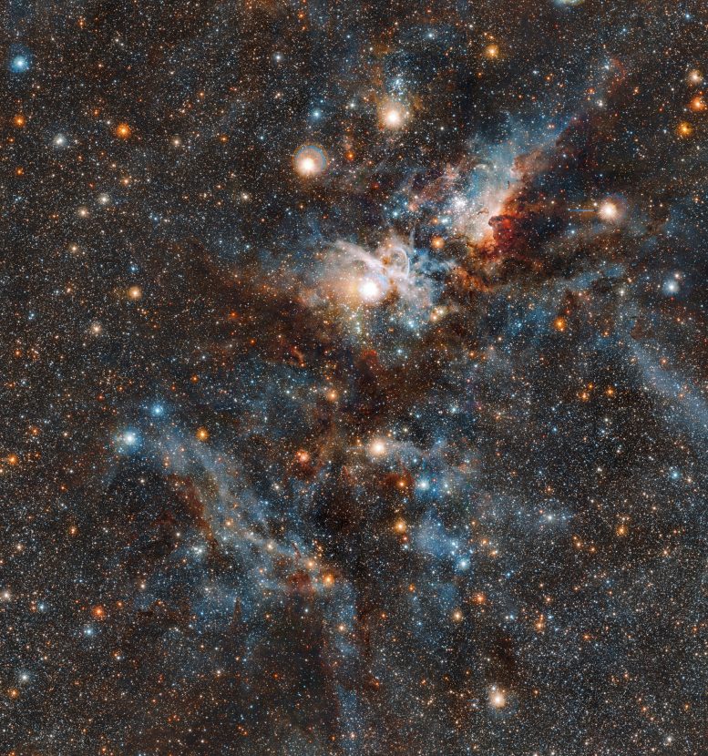 Stars vs Dust in the Carina Nebula