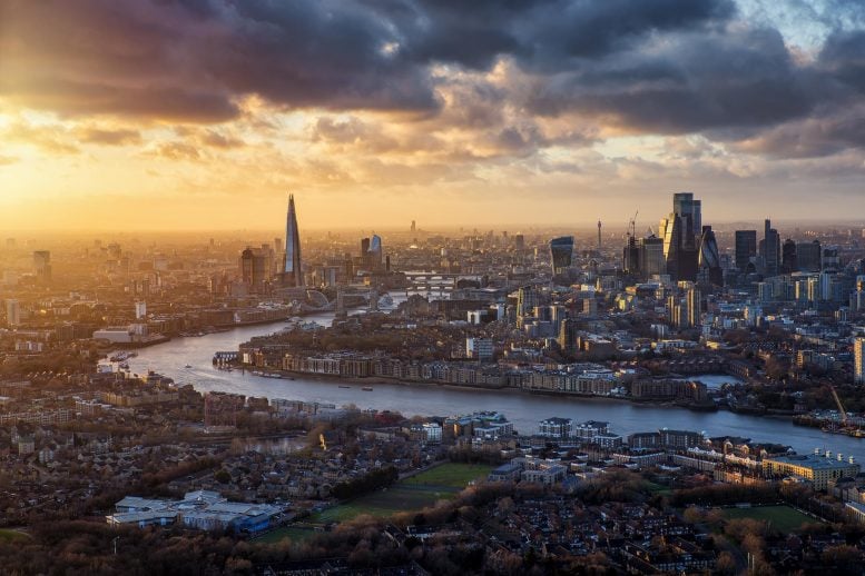 Storm Clouds Over London Skyline
