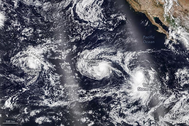 Storms Line Northeast Pacific August 2024 Annotated