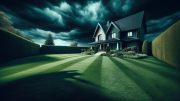 Stormy Skies House Lawn