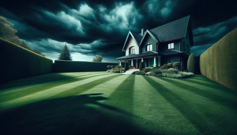 Stormy Skies House Lawn