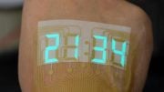 Stretchable Stopwatch Lights up Human Skin