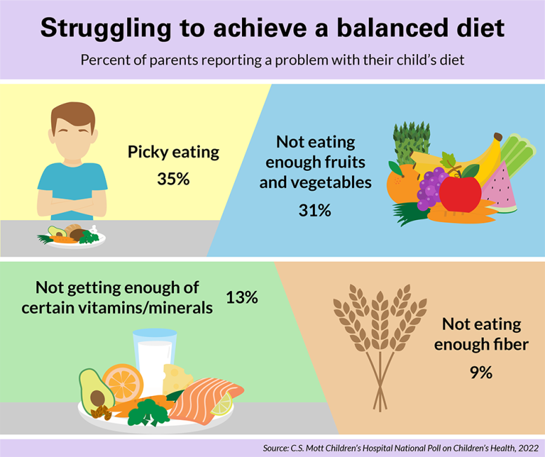 Struggling To Achieve a Balanced Diet Infographic