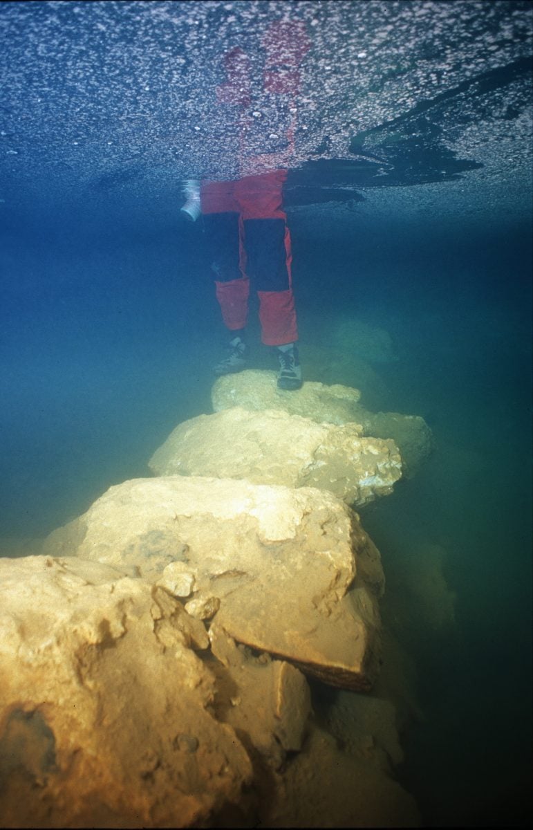 Submerged Stone Bridge From Genovesa Cave Close Up