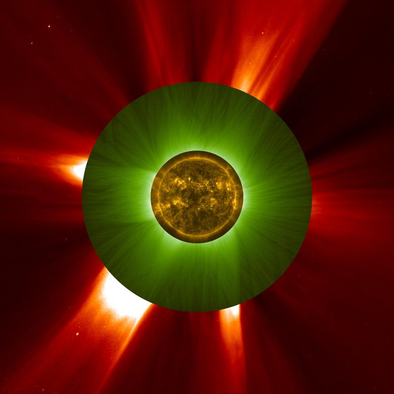 Sun and Its Corona Viewed by Proba-2, Proba-3 and SOHO