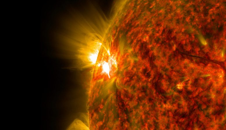 Sun Spot with Solar Flare
