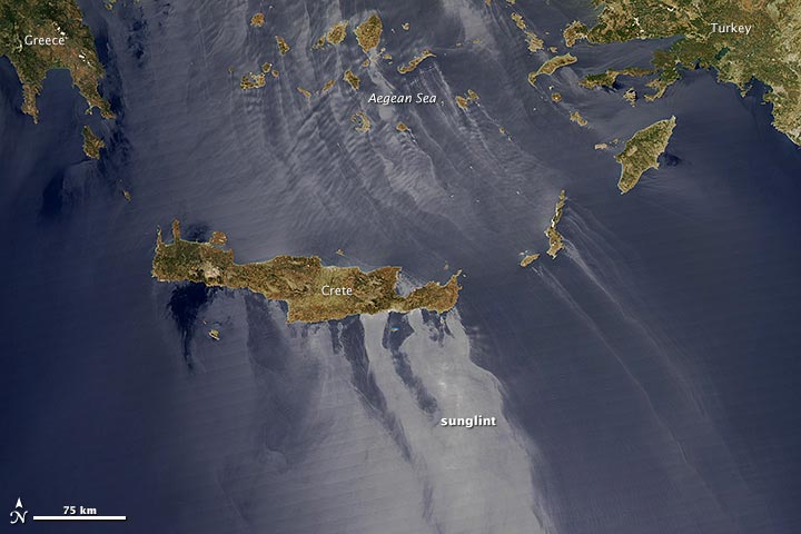 Sunglint Crete Annotated