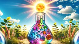 Sunlight Chemical Synthesis Art Concept