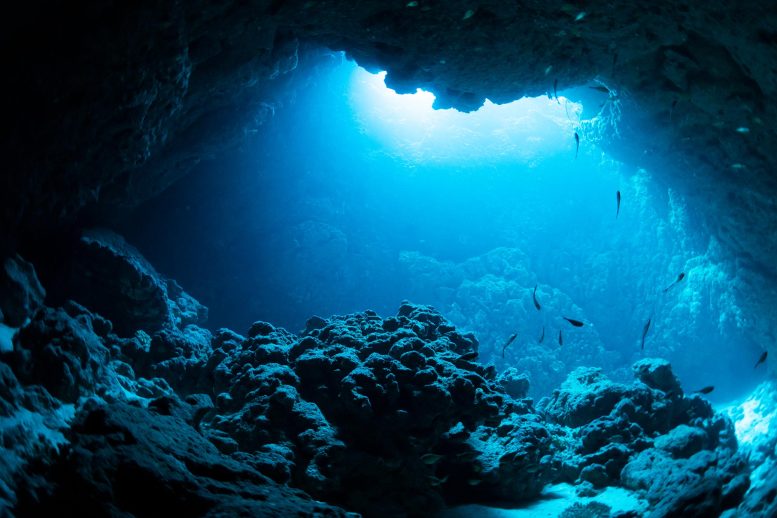 Sunlight Underwater Cave Deep Sea Mystery