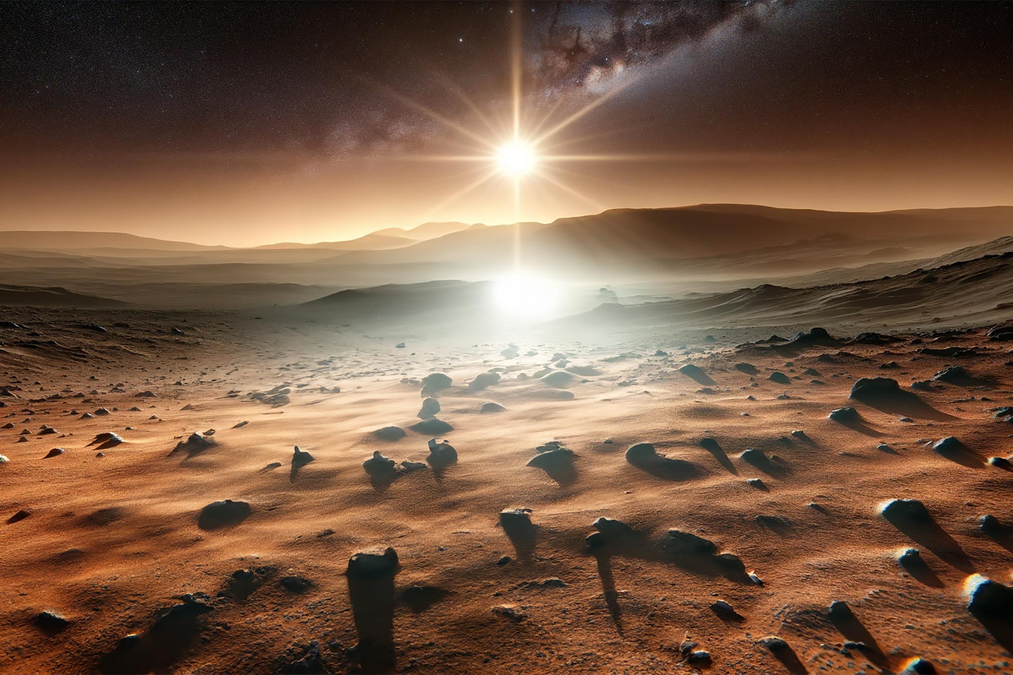 Der Curiosity Mars Rover der NASA fängt einen Marstag von morgens bis abends ein